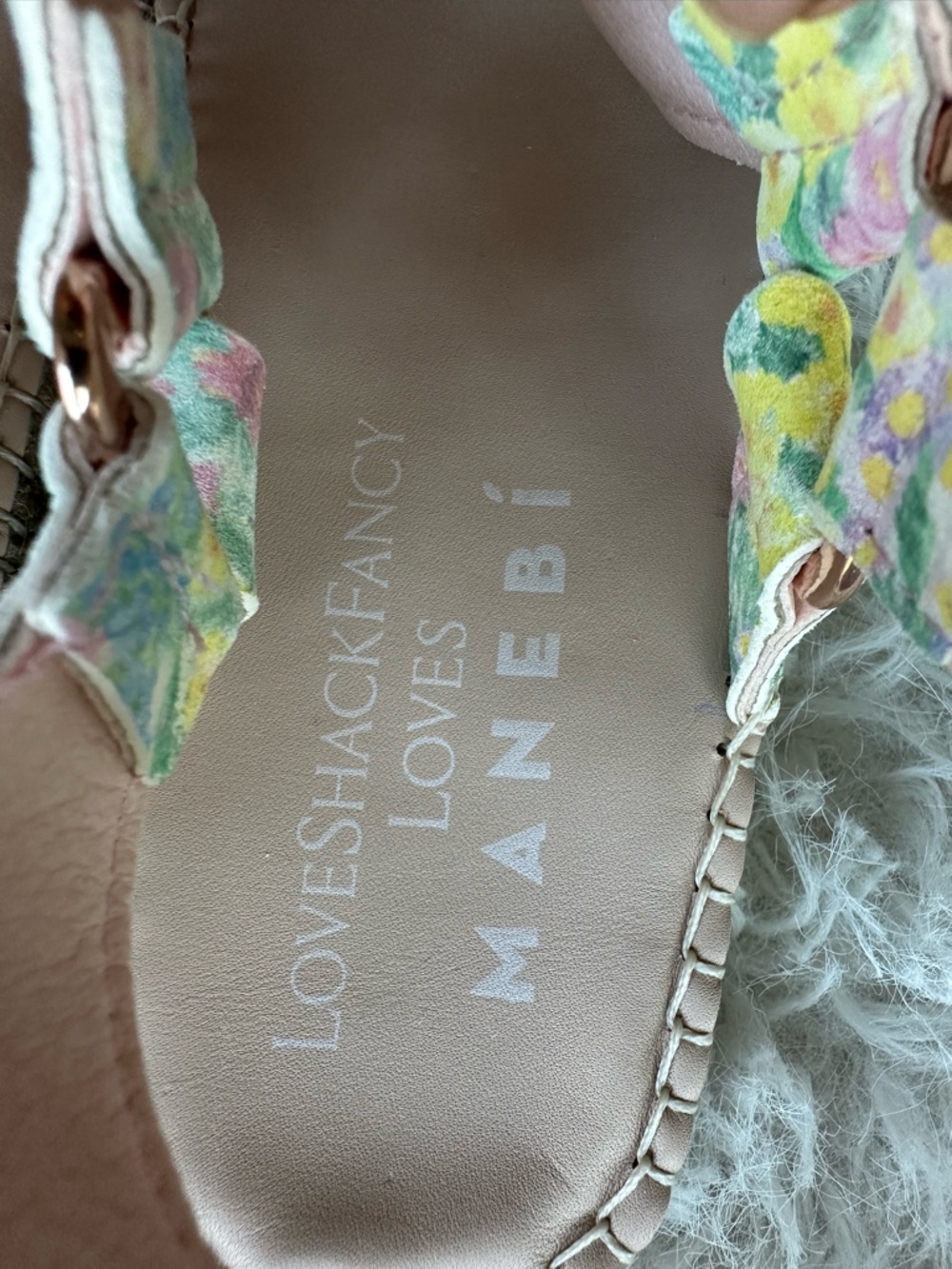 Love Shack Fancy Manebi rainbow skies  flowers hiking Espadrille 10 Sandals 41 - Picture 7 of 14